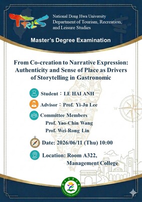 【Master Degree Examination】2026/06/11(Thu)10:00 LE HAI ANH - Master's Degree Examination Presentation圖片